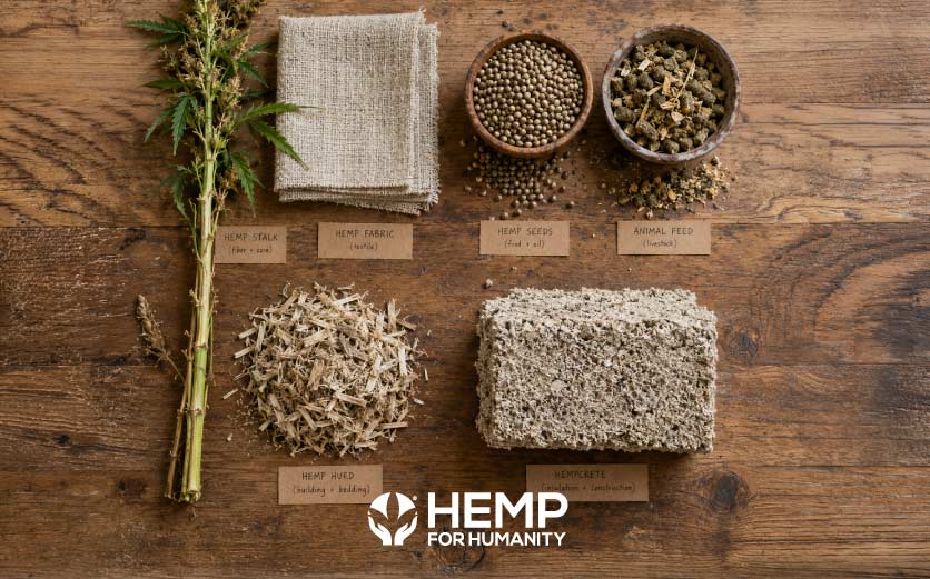 Økonomien omkring hele hampplanten: fra biprodukter til foder, materialer og bioprodukter
